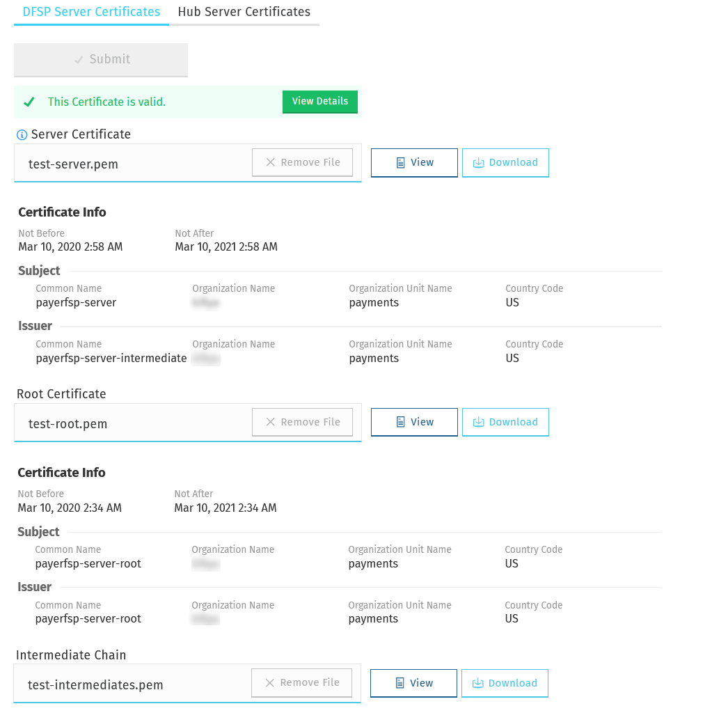 dfsp server certificates