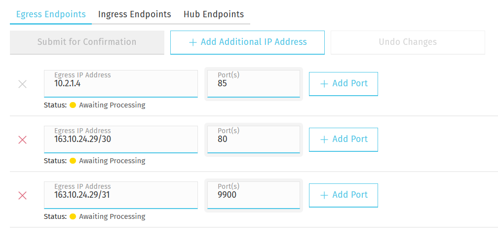 egress endpoints