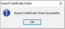 keystore explorer export certificate chain successful