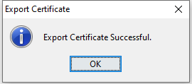 keystore explorer export certificate successful