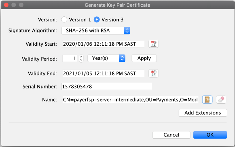 keystore explorer generate keypair certificate4