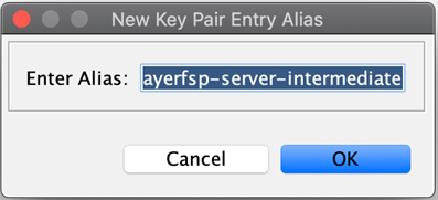 keystore explorer new keypair entry alias3