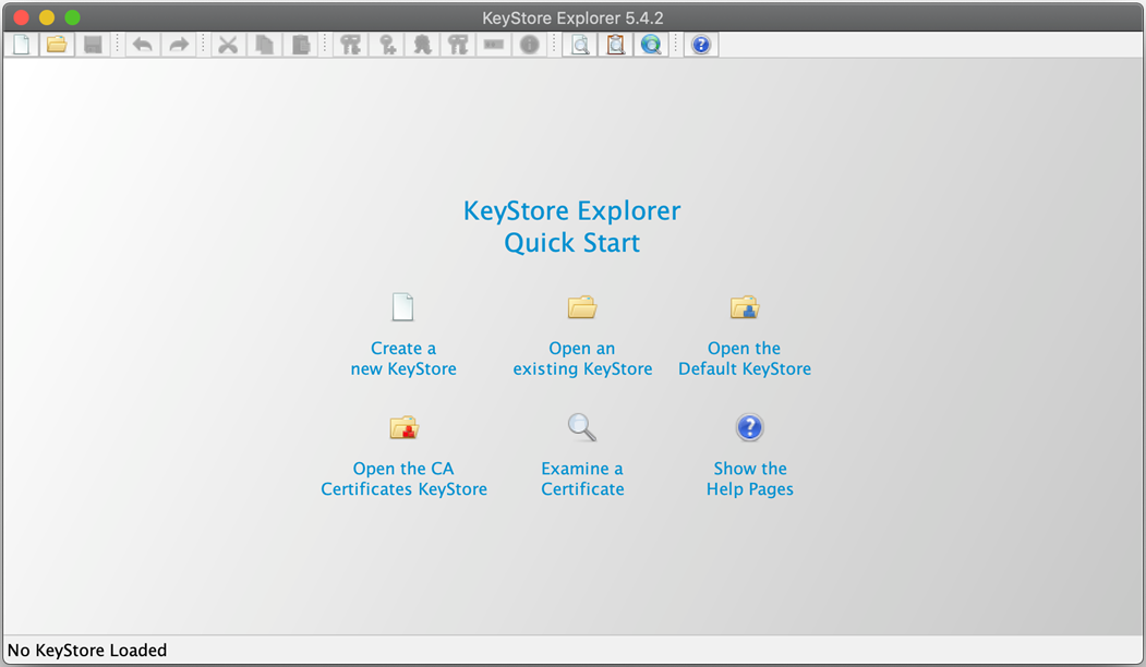 keystore explorer open application