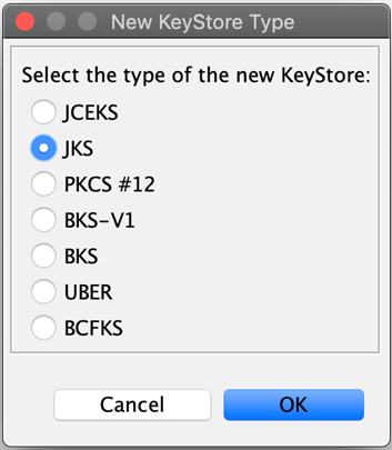 keystore explorer select jks