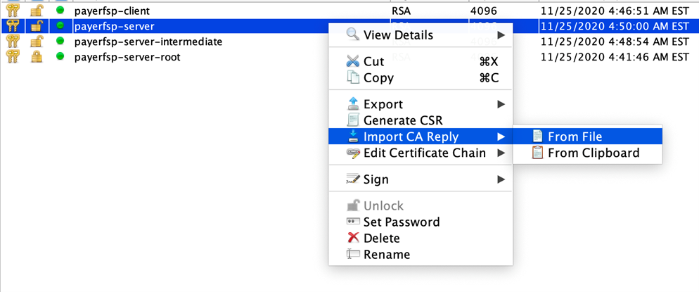 keystore explorer server import ca reply