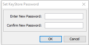 keystore explorer set password