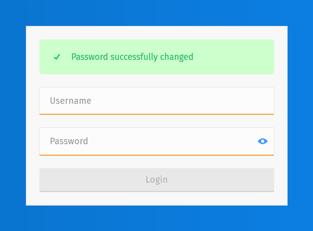 password reset successful